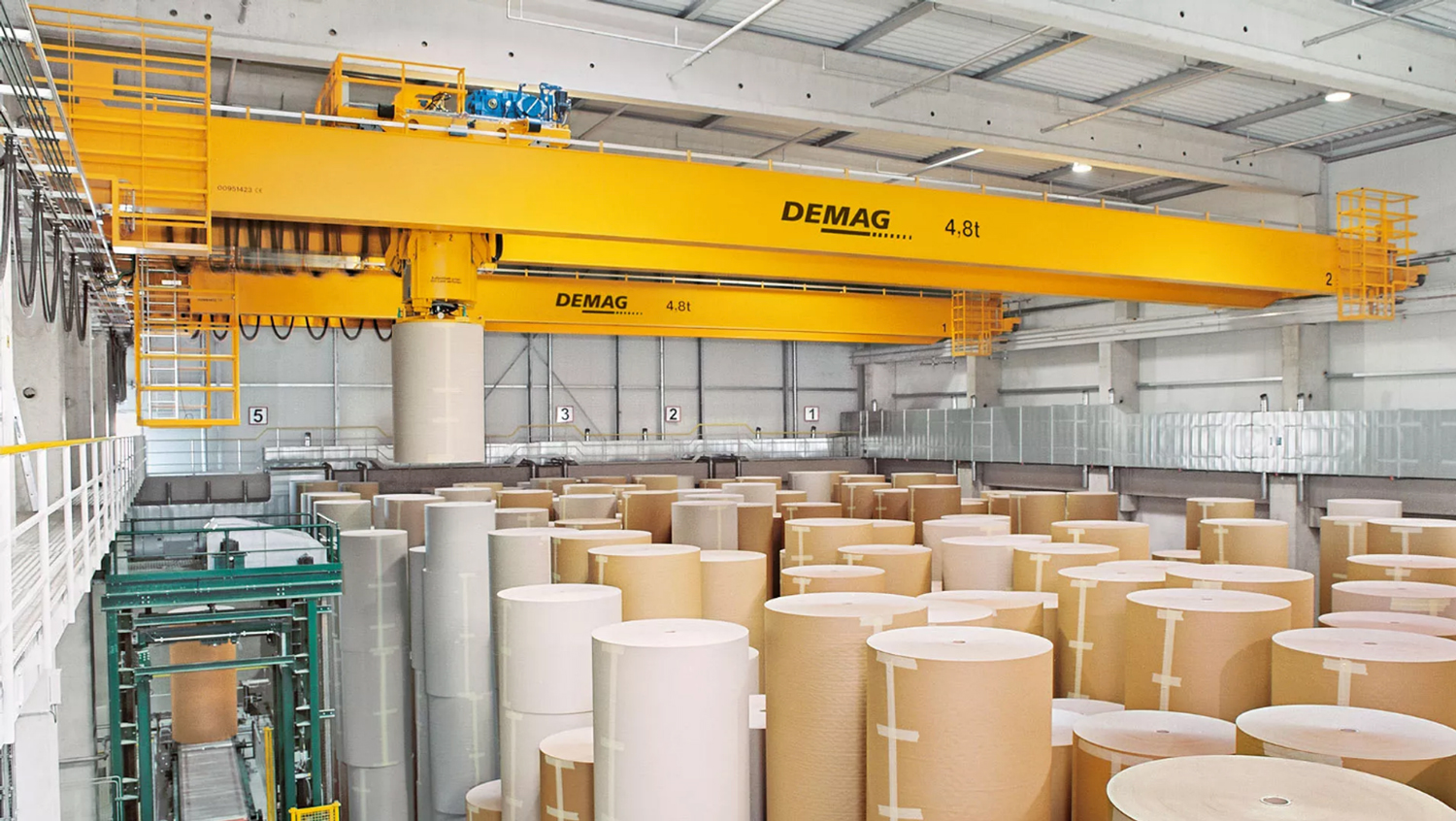 Automated Overhead Crane For Paper Rolls